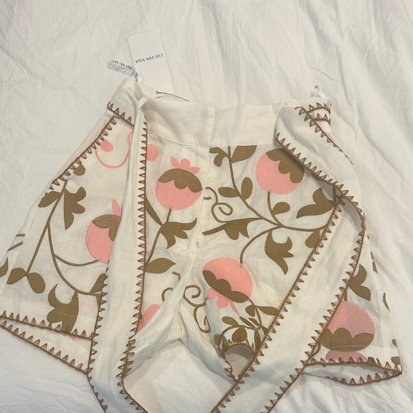 Lug Von Siga 100% Linen Floral Embroidered Shorts (NWT) - Picture 6 of 6